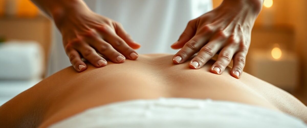 Relaxing massage in a Dijon spa.