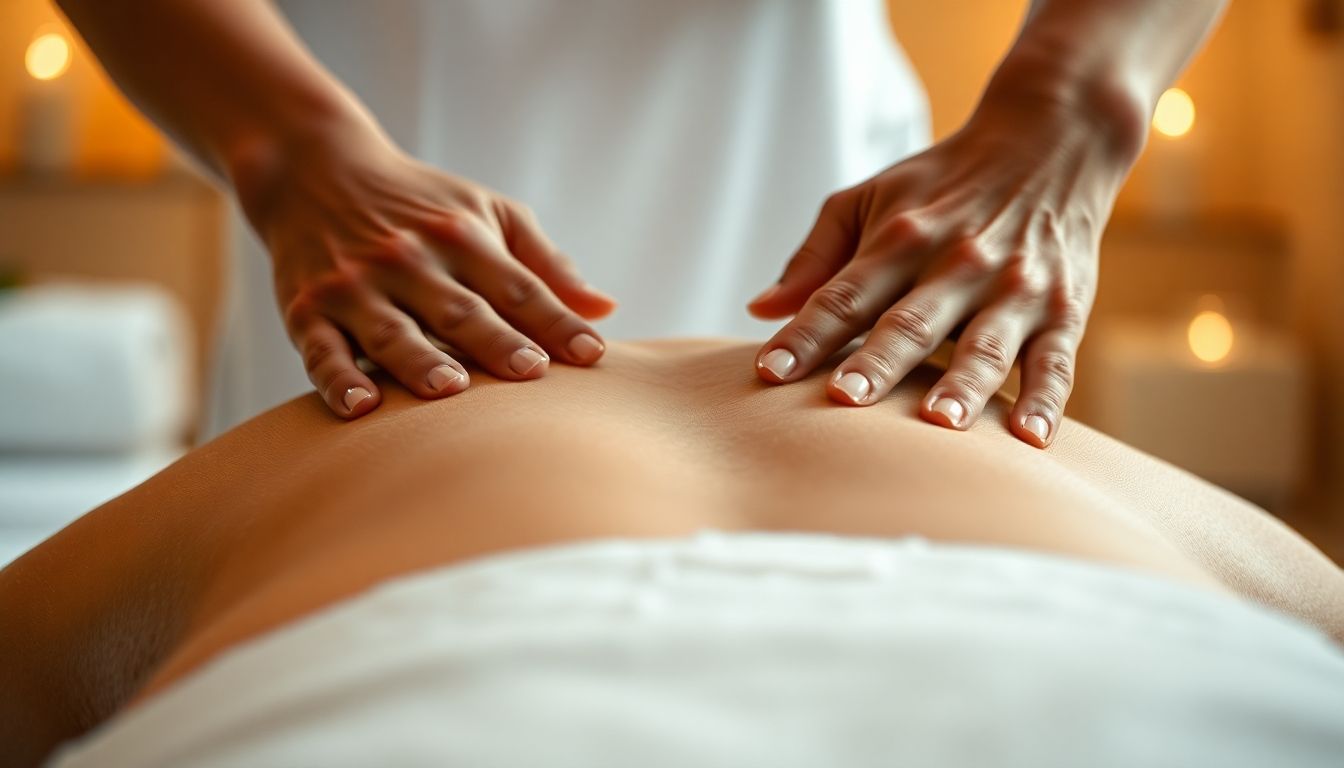 Relaxing massage in a Dijon spa.