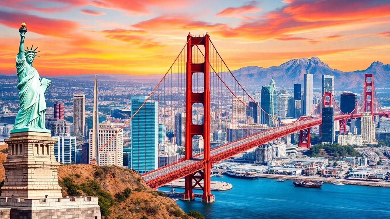 Paysages emblématiques des États-Unis pour un voyage de deux semaines.